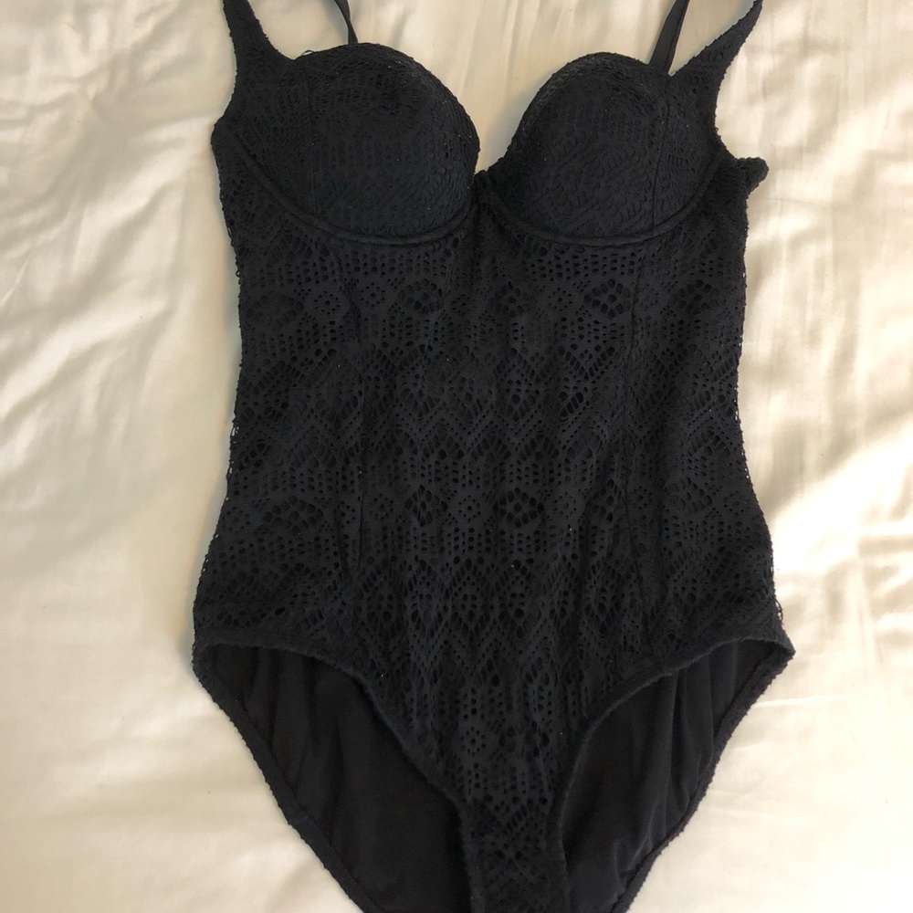 Torrid black lace swimsuit